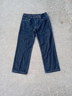 Akademiks Men's Dark Wash Relaxed Jeans